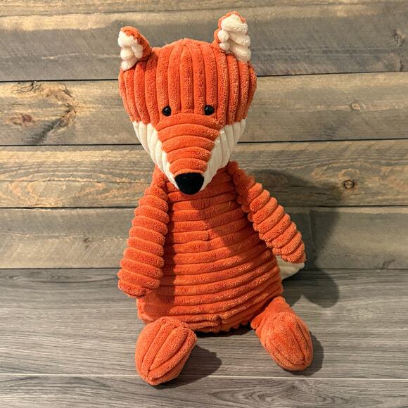 Jellycat London 18" Cordy Roy Fox Plush Woodland Orange Corduroy Squishy Snuggle - Picture 5 of 11